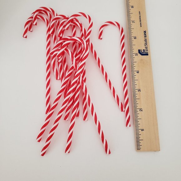 Other - 12 Plastic Candy Cane Christmas Ornaments